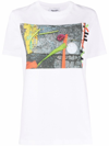 Kenzo T-shirt Seasonal Graphic Loose Blanc In White