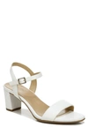 Naturalizer Bristol Block Heel Sandal In White