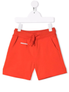 Dsquared2 Logo-print Cotton Track Shorts In Orange