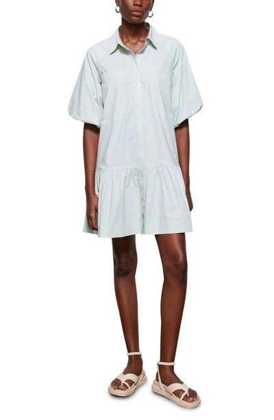 Jonathan Simkhai Standard Crissy Stretch Cotton Poplin Dress In Lichen