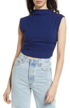 REFORMATION LINDY RUCHED CROP TOP