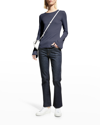 Capsule 121 The Mars Rib-knit Long-sleeve Top In Navy