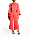 Black Halo Joaquin Sleeveless Wide-leg Jumpsuit In Watermelon