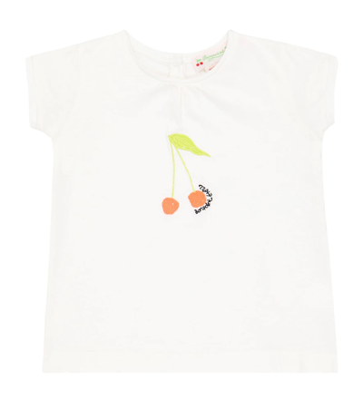 Bonpoint Baby Tissia Embroidered Cotton T-shirt In Off White