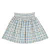 Bonpoint Teen Noumea Checked Mini Skirt In Emerald