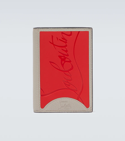 Christian Louboutin Sifnos Logo-debossed Leather Cardholder In Loubi/sasso