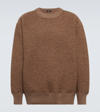 Undercover Honeycomb-knit Crew Neck Jumper In Brown