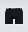 BALENCIAGA LOGO COTTON-BLEND BOXER BRIEFS