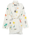 Alanui The Sound Of The Ocean Icon Wool Cardigan In Chinchilla