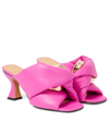 Jw Anderson Chain Twist Faux Leather Mules In Purple