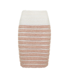 Balmain Fitted Mini Skirt With All-over Pattern In Blanc/beige/or
