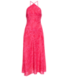 Rixo London Opal Abstract-print Silk Midi Dress In Fuschia Marble Zebra