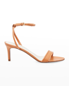 Prota Fiori Lilla Leather Ankle-strap Sandals In Orange