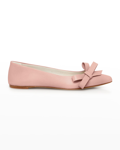 Prota Fiori Magnolia Apple Skin Ballerina Flats In Blush