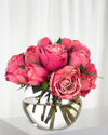 Ndi Rose Faux-floral Arrangement In Glass Bubble, 9wx9dx8h