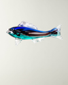 Dale Tiffany Island Fish Art Glass Figurine - 16" X 3" X 7"