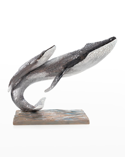 Jay Strongwater Whale Calf Decorative Accent In Coastal