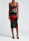 DOLCE & GABBANA FLORAL-PRINT PENCIL SKIRT