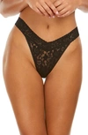Hanky Panky Signature Lace Original Rise Thong In Black,gold