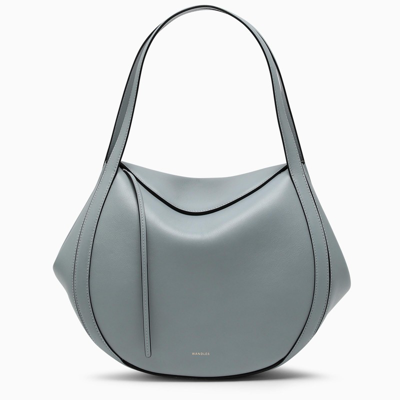 Wandler Lin Fold-over Flap Leather Shoulder Bag In Light Blue