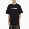 BALENCIAGA BLACK NO COMMENT CREWNECK T-SHIRT