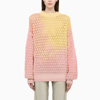 Attico Gradient-effect Oversized Jumper In Pink