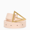 Bottega Veneta Triangle-buckle Leather Belt In Pink