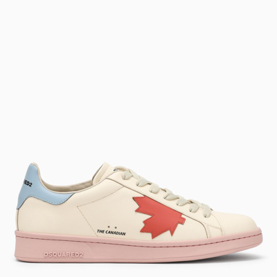 Dsquared2 Multicolour Leather Box Sneakers In Multicolor