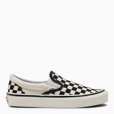 Vans Black & Off-white Checkerboard Og Classic Slip-on Lx Sneakers In Black/white