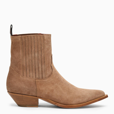 Sonora Brown Suede Hidalgo 35 Ankle Boots In Beige