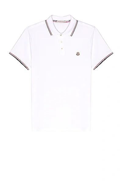 Moncler Polo In Bianco