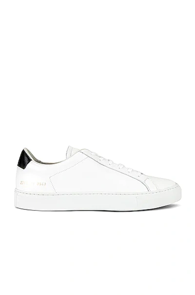 Common Projects White Retro Low Trainers In White,black