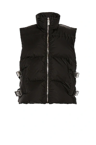 Givenchy Sleeveless Puffer Jacket With Metallic Strap Details In Black