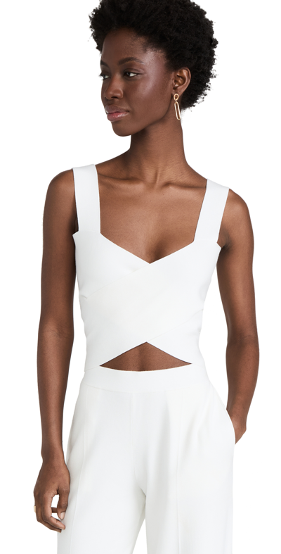 Altuzarra Mylas Crisscross Crop Top In Natural White