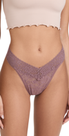 Hanky Panky Daily Lace Original Rise Thong In Brown