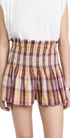 Isabel Marant Étoile Bayowel Shirred Cotton Shorts In Beige