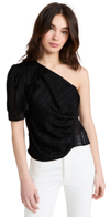 Iro Ruffled One-shoulder Blouse In Black