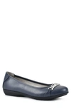 Cliffs By White Mountain White Mountain Charmed Flat In Navy/ Smooth