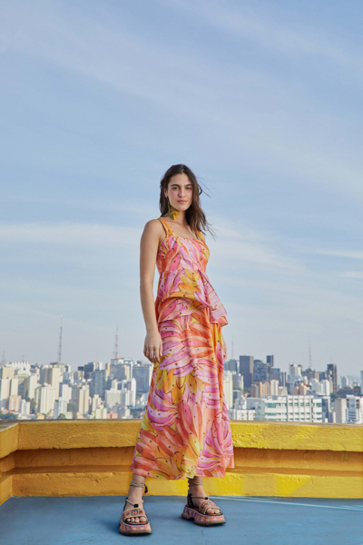 farm rio pink banana maxi dress Farm Rio Pink Banana Maxi Dress