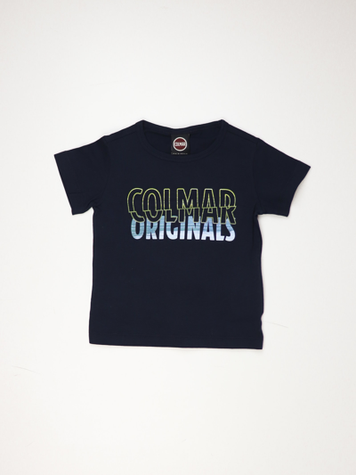 Colmar Kids' Cotton With Logo T-shirt In Blu