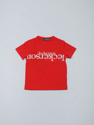 Jeckerson Kids' Cotton T-shirt In Rosso