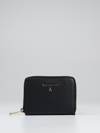 Patrizia Pepe Logo-lettering Pebble Wallet In Nero