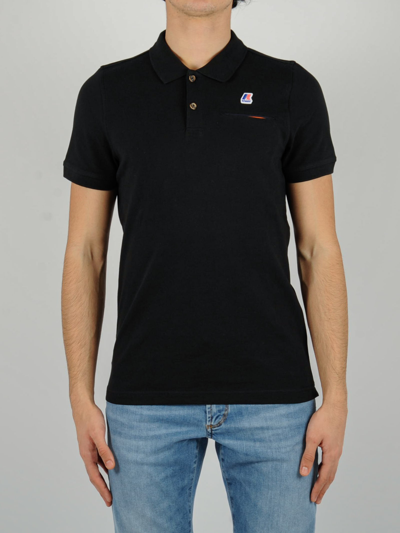 K-way Briac Stretch Polo Shirt Polo In Black