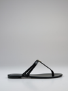 Patrizia Pepe Bee-plaque Sandals In Nero