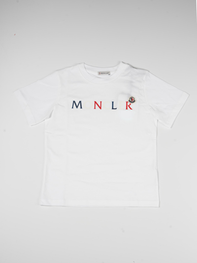 Moncler Logo印花棉质t恤 In White