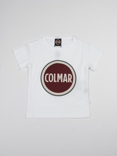 Colmar Kids' Cotton With Logo T-shirt In Bianco
