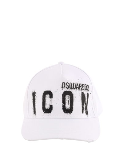 Dsquared2 Logo Hat In White