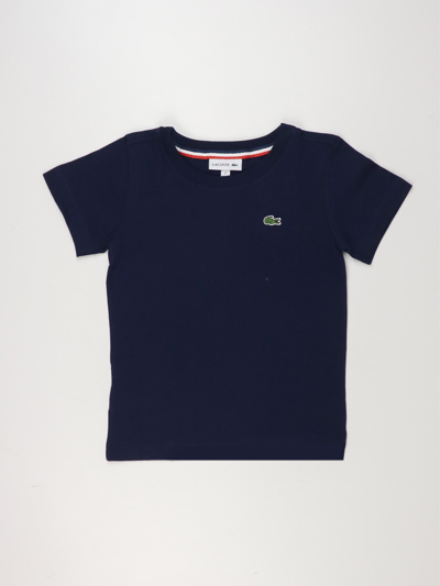 Lacoste Teen Embroidered Logo T-shirt In Blue