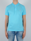 Polo Ralph Lauren Short Slleve Knit Polo In Turchese