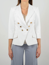 Elisabetta Franchi Peak-lapel Double-breasted Jacket In Avorio